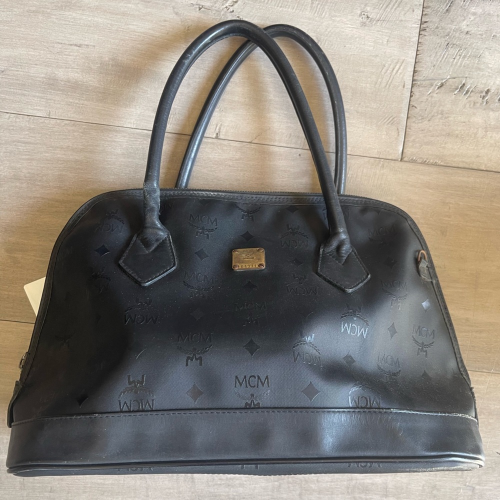 MCM Black Monogram Project Tote